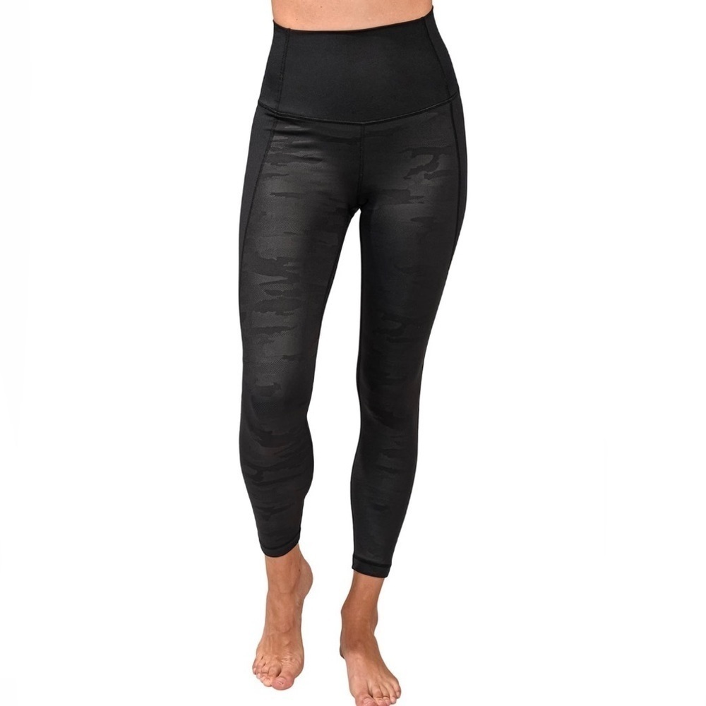 90 DEGREES BY REFLEX EMBOSSED HIGH RISE LEGGINGS
